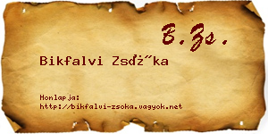 Bikfalvi Zsóka névjegykártya